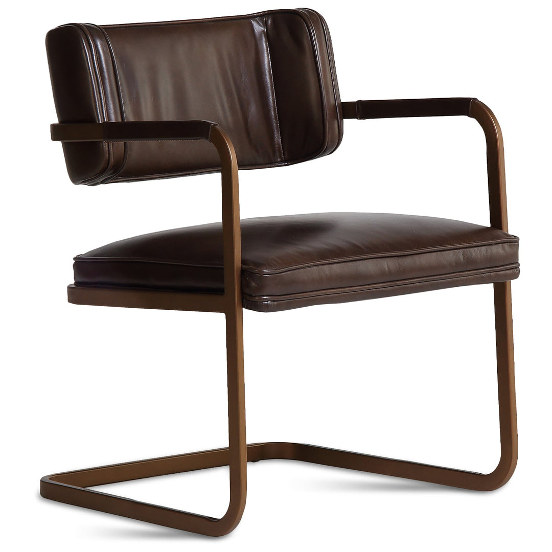 Vintage Genuine Leather Dining Chair HERMAN