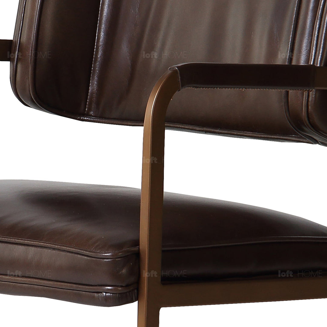 Vintage genuine leather dining chair herman conceptual design.