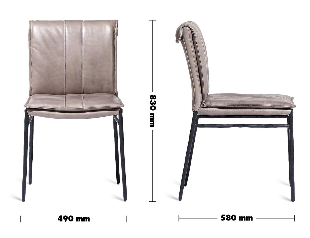 Vintage genuine leather dining chair lux size charts.