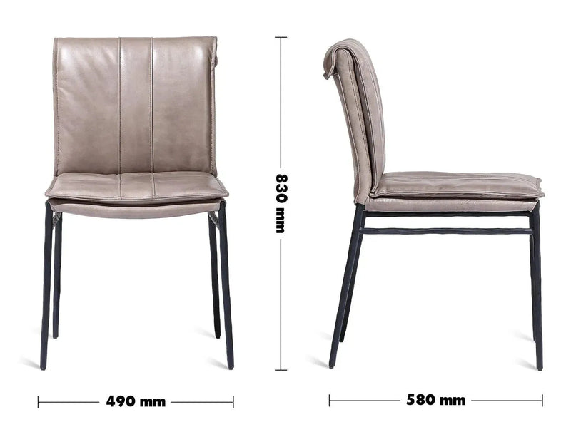 Bauhaus genuine leather dining chair lux size charts.