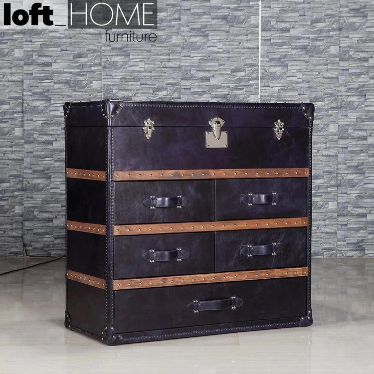 Vintage Genuine Leather Drawer Cabinet OX TRUNK S Good to Know Preview-1