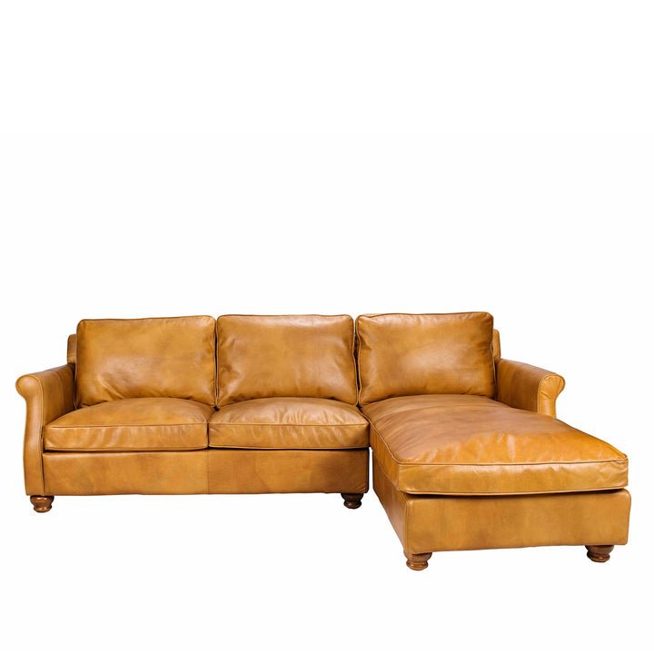 Vintage genuine leather l shape sectional sofa barclay 2+l environmental situation.