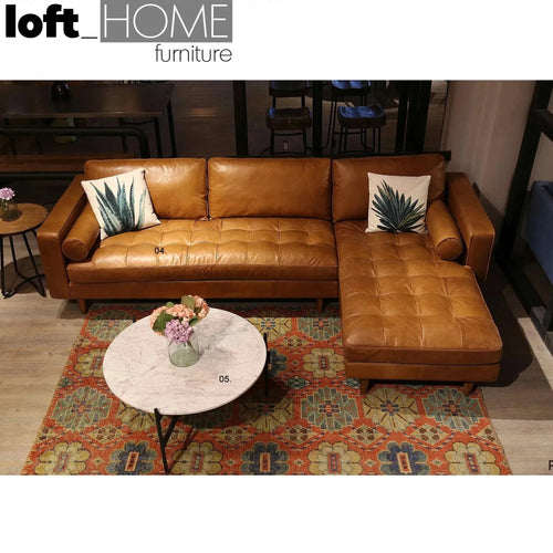 Vintage Genuine Leather L Shape Sectional Sofa OLGA 2+L Good to Know Preview-1