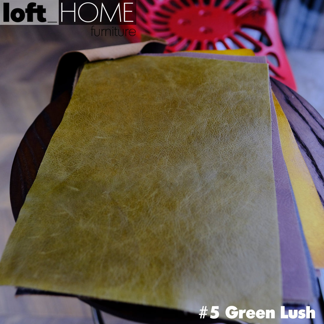 Vintage genuine leather l shape sofa green franco situational feels.