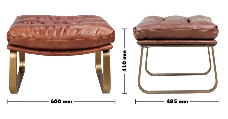 Vintage genuine leather ottoman bardo size charts.