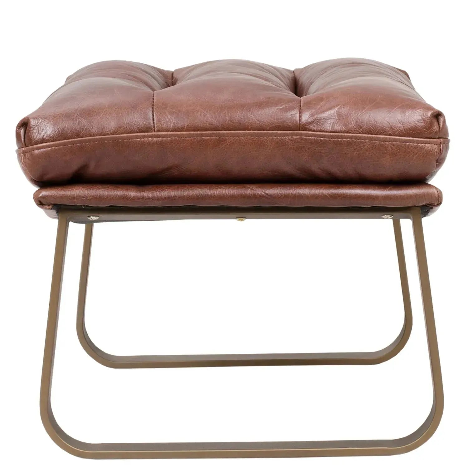 Vintage genuine leather ottoman bardo situational feels.