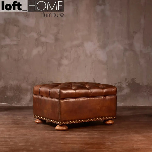 Vintage Genuine Leather Ottoman CHESTERFIELD Good to Know Preview-1