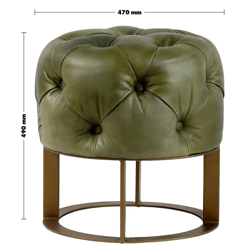 Vintage genuine leather ottoman green franco size charts.