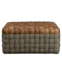 Vintage Genuine Leather Ottoman MARTIN