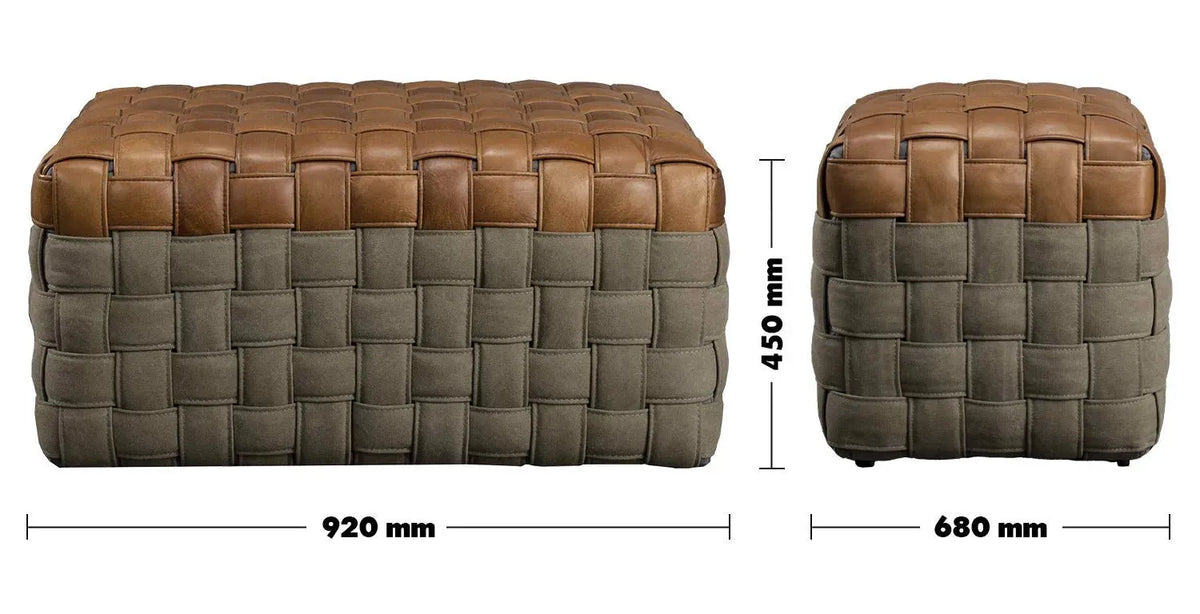 Vintage genuine leather ottoman martin size charts.