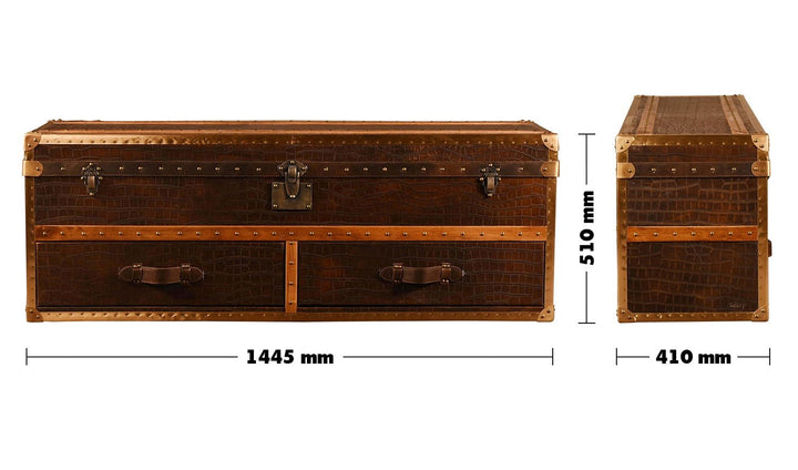 Vintage genuine leather tv console luxury crocodile size charts.