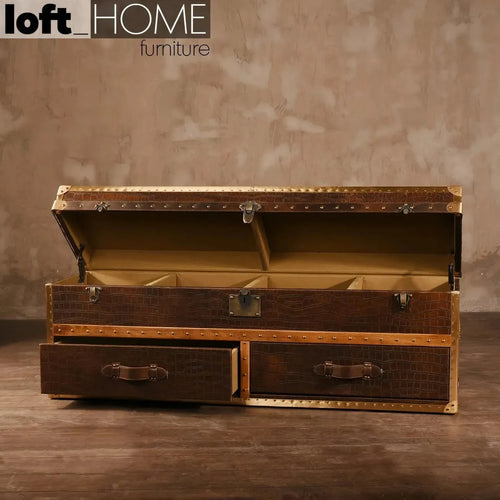 Vintage Genuine Leather TV Console LUXURY CROCODILE Good to Know Preview-1