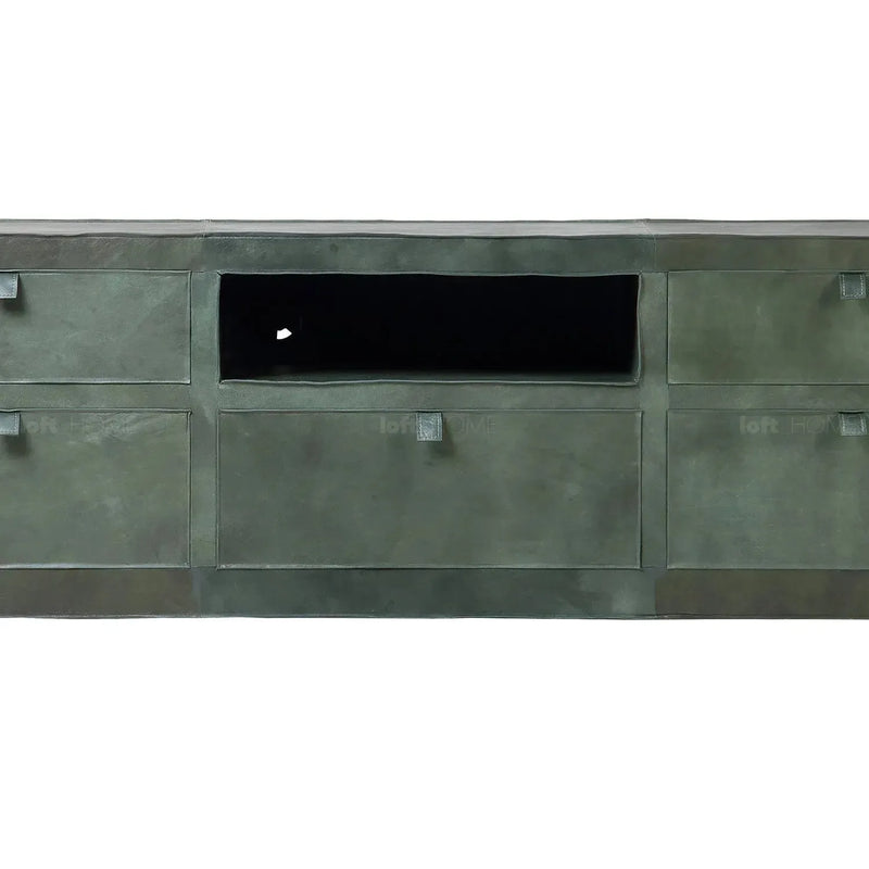 Vintage genuine leather tv console murphy conceptual design.