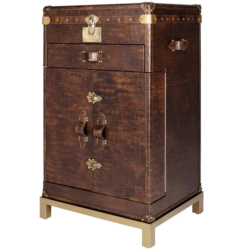 Vintage Genuine Leather Wine Cabinet LUXURY CROCODILE Good to Know Preview-1