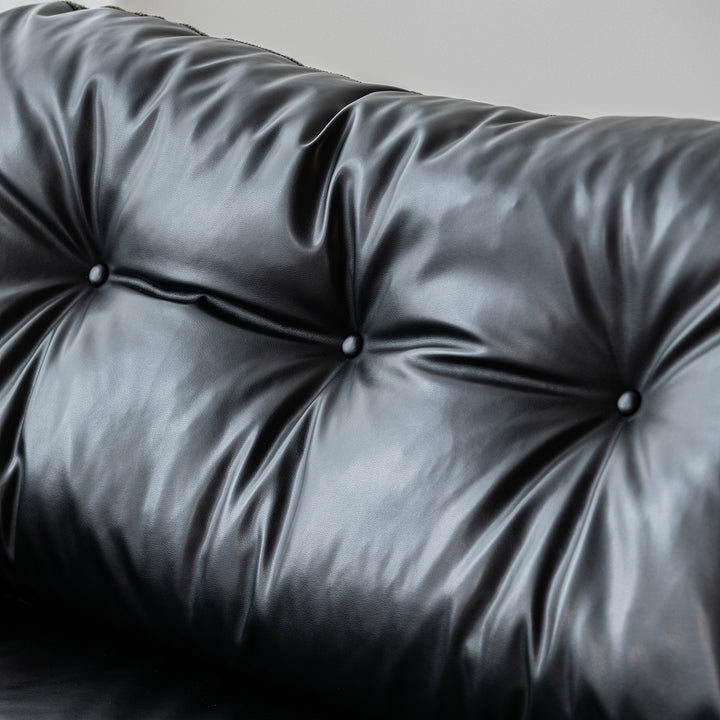 Vintage microfiber leather and fabric 3 seater sofa oasis conceptual design.