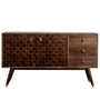 Vintage Poplar Wood Drawer Cabinet LEON