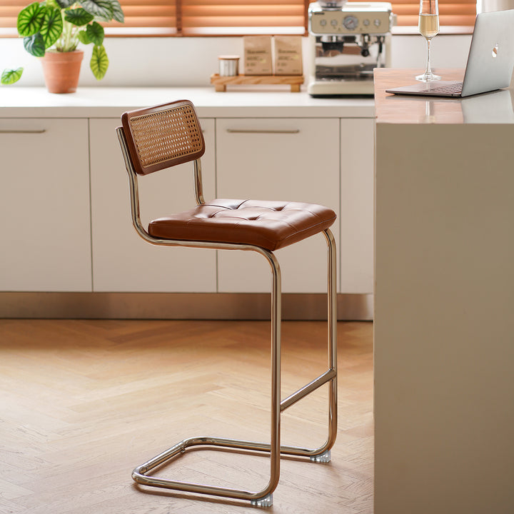 Vintage rattan pu leather bar chair hoh xil color swatches.