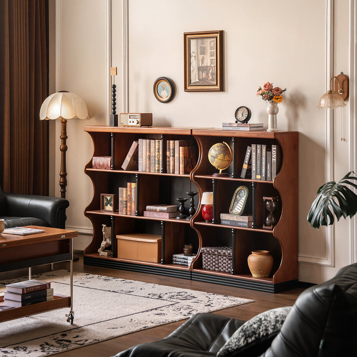 Vintage rubber wood bookshelf hadid size charts.