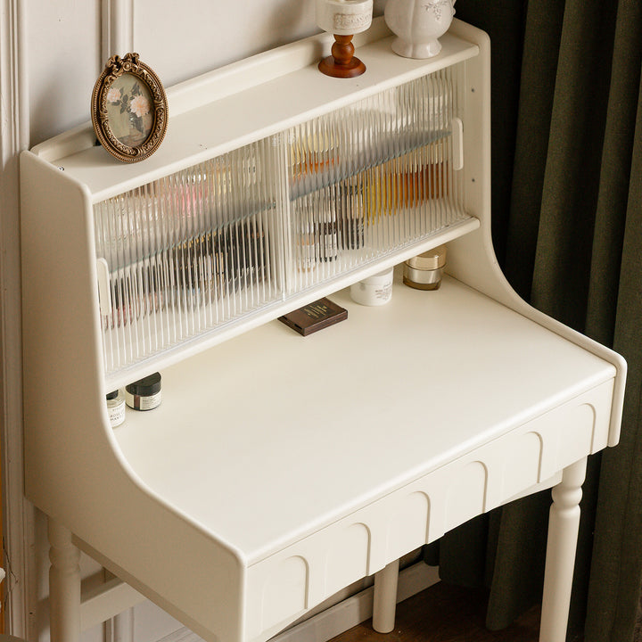 Vintage rubber wood dressing table anna in details.