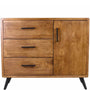 Industrial Rubber Wood Side Cabinet SERB