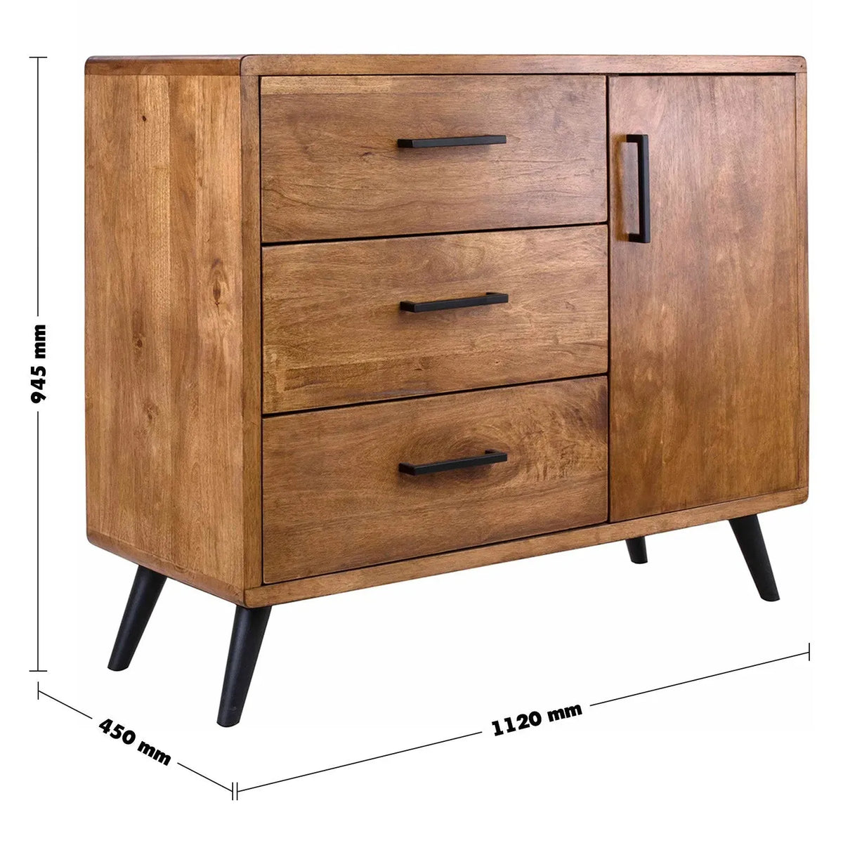 Industrial rubber wood side cabinet serb size charts.