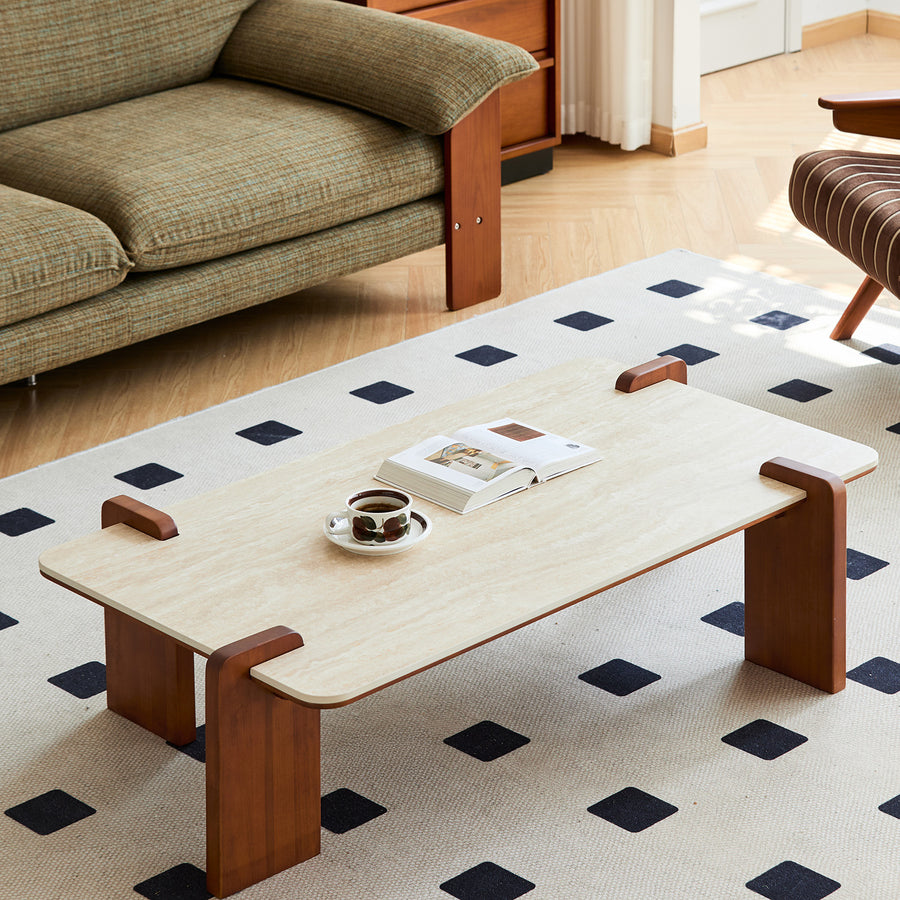 Vintage sintered stone coffee table roma primary product view.