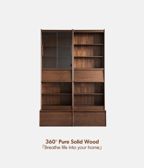 Japandi Walnut Wood Bookshelf VISTA Good to Know Preview-2