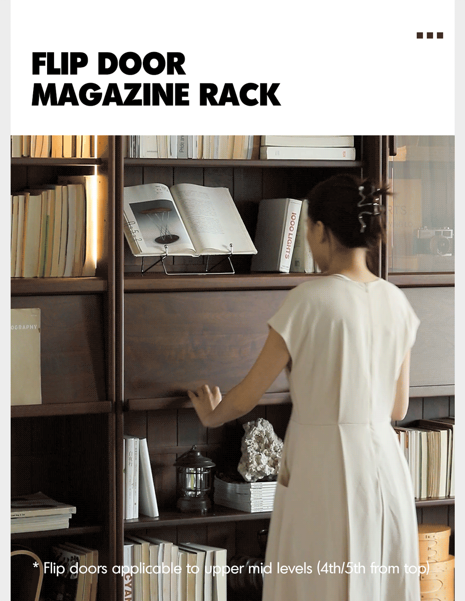 Japandi Walnut Wood Bookshelf VISTA Good to Know - 10