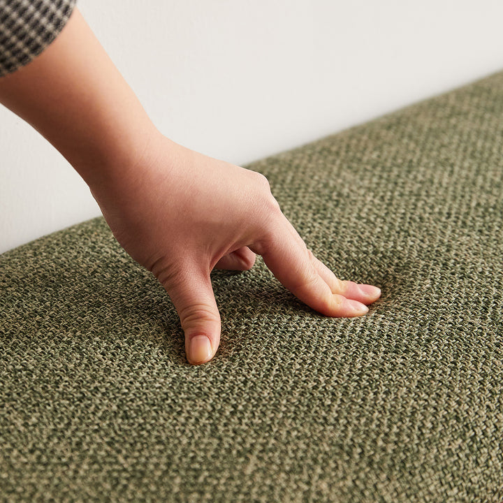 Vintage walnut wood shoe changing bench dawn in details.