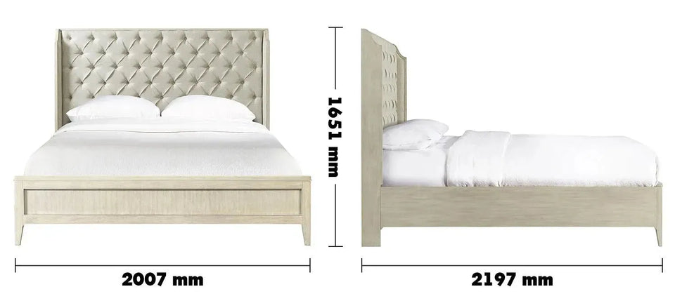 Vintage wood bed frame lilly american king size charts.