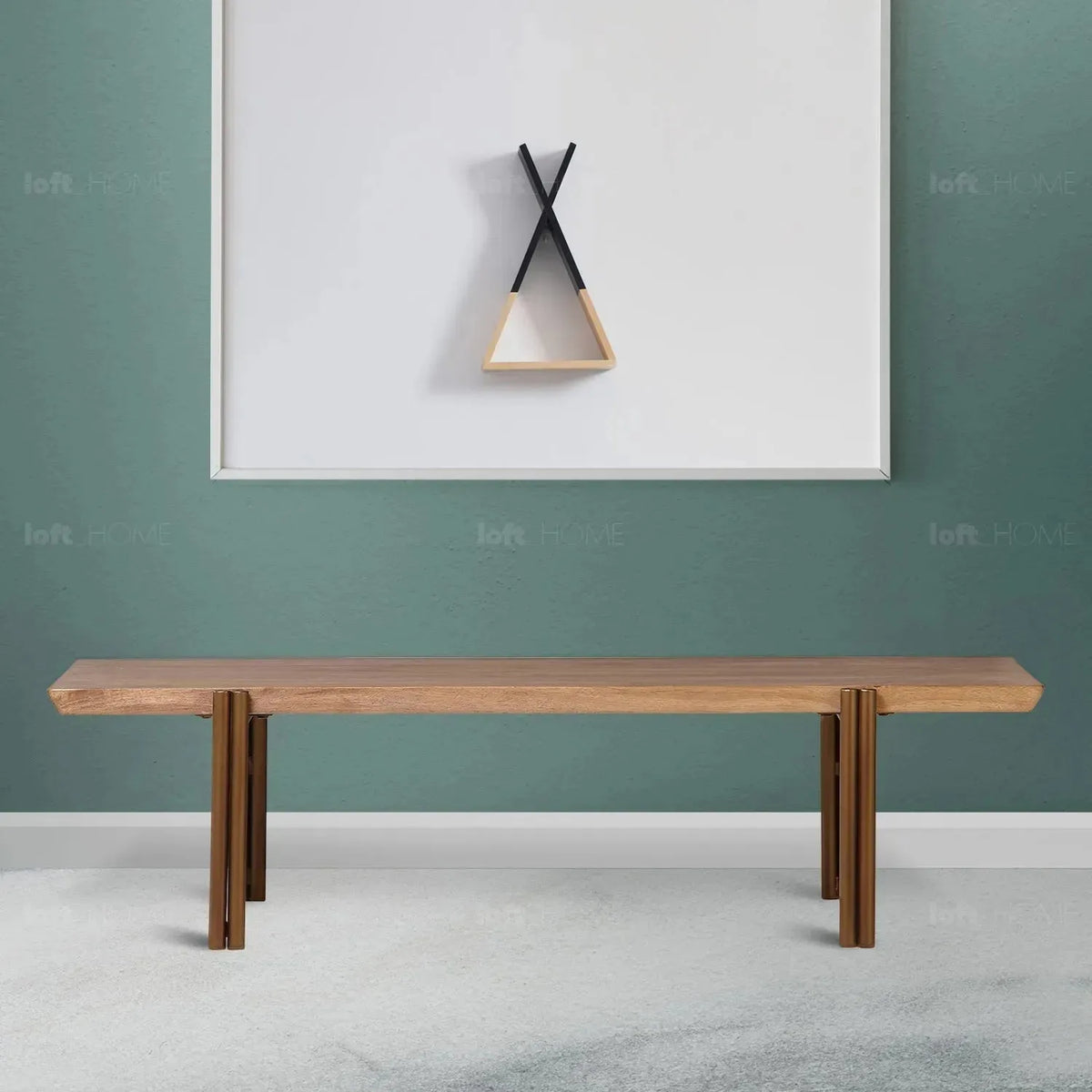 Bauhaus wooden coffee table breezy color swatches.