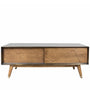 Vintage Wooden Coffee Table VINTAGE BRASS