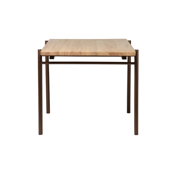 Vintage wooden dining table breezy with context.