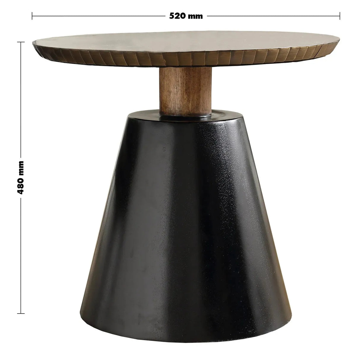 Vintage wooden round side table vintage brass size charts.