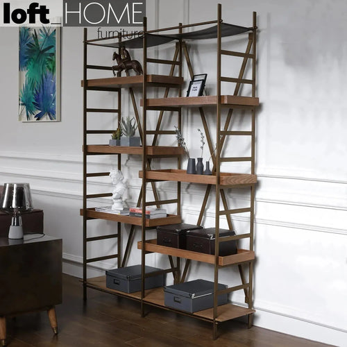 Industrial Wooden Display Shelf LAWN Good to Know Preview-1