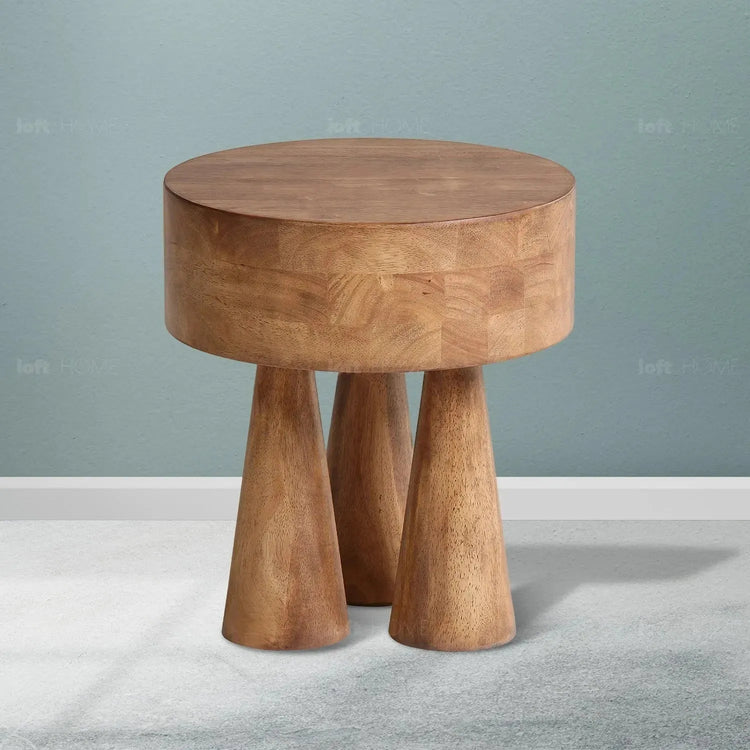 Rustic Wooden Side Table STUMPY Good to Know Preview-1