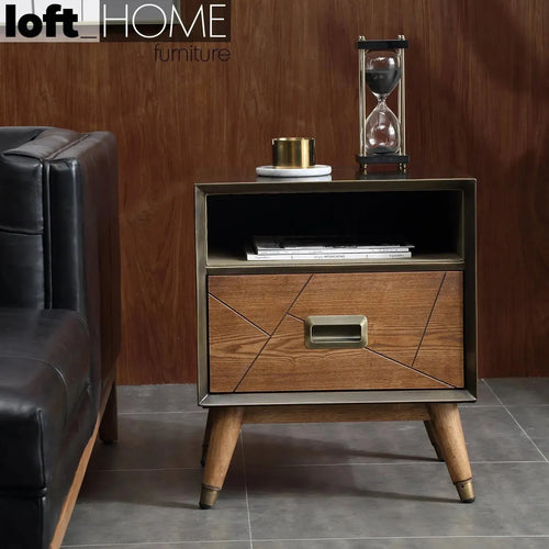 Vintage Wooden Side Table VINTAGE BRASS Good to Know Preview-1