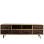 Vintage Wooden TV Console HAMMER BRASS
