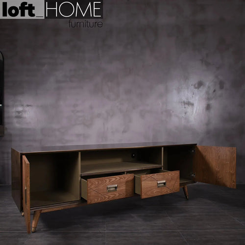Vintage Wooden TV Console VINTAGE BRASS Good to Know Preview-1