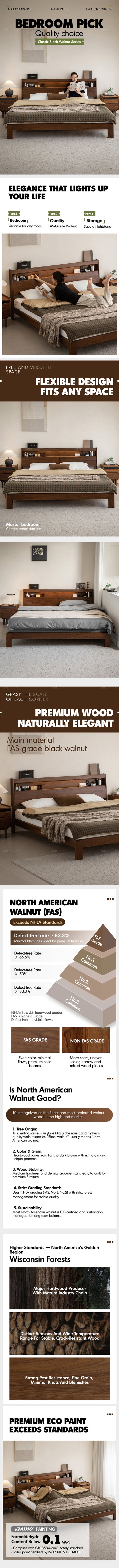 Japandi Walnut Wood Bed ACCOMPANY LIGHT Good to Know Preview-6