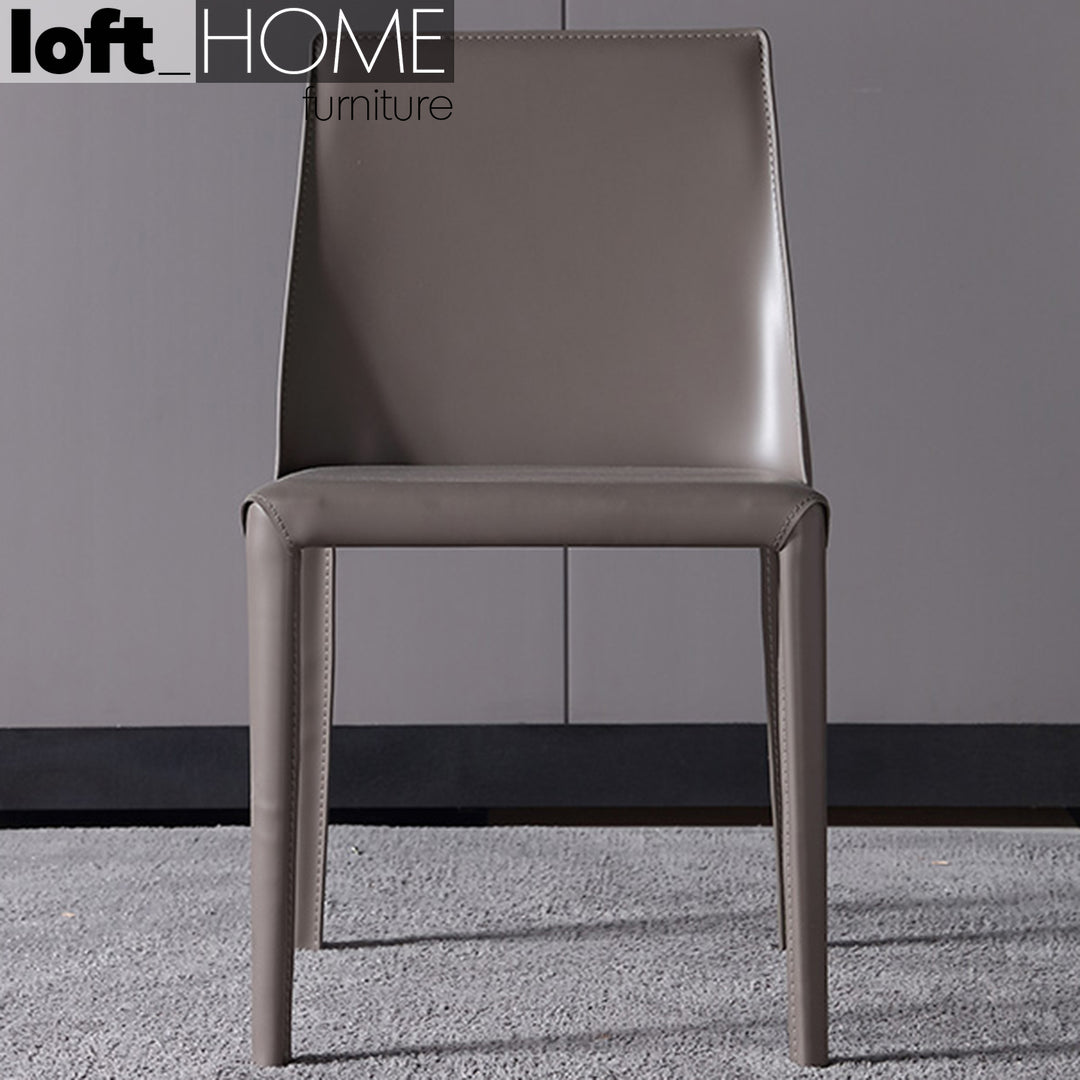 Modern PU Leather Dining Chair SILVER Color Swatch