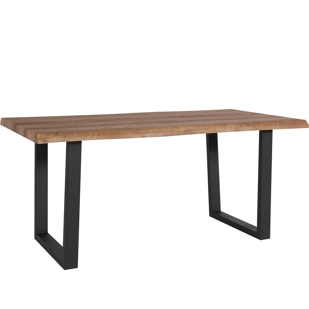 Industrial Wood Dining Table LIVE EDGE Layered