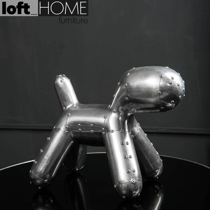 Industrial Aluminium Puppy Dog Decor Detail 1