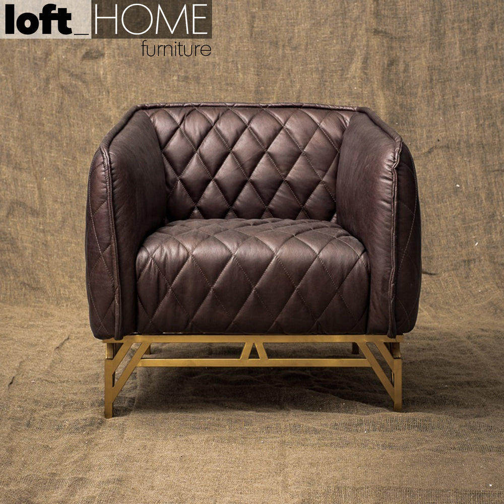Vintage Genuine Leather 1 Seater Sofa OSMOND Primary Product