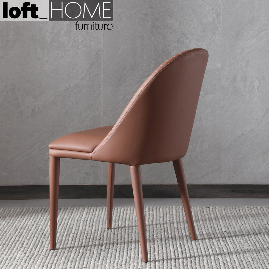 Modern PU Leather Dining Chair SIENNA In-context