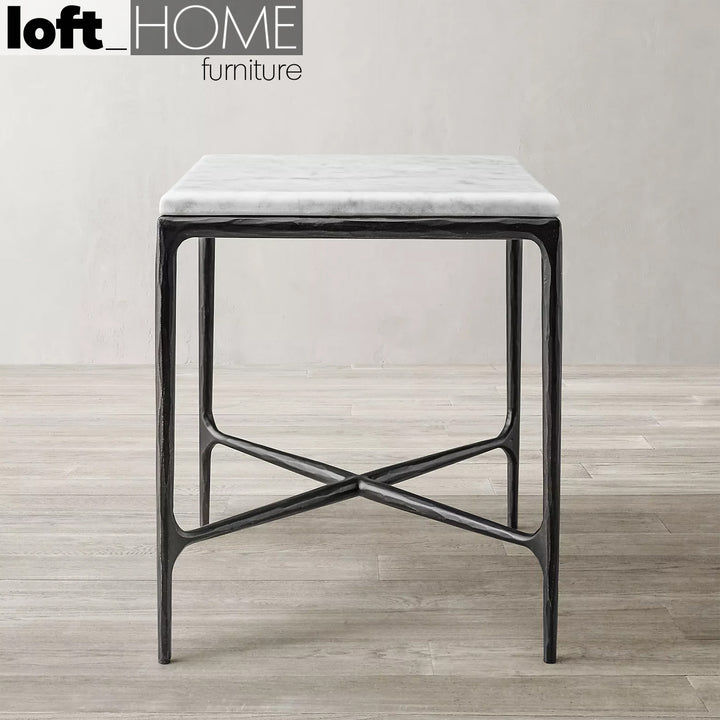 Modern Marble Side Table THADDEUS SQUARE Panoramic