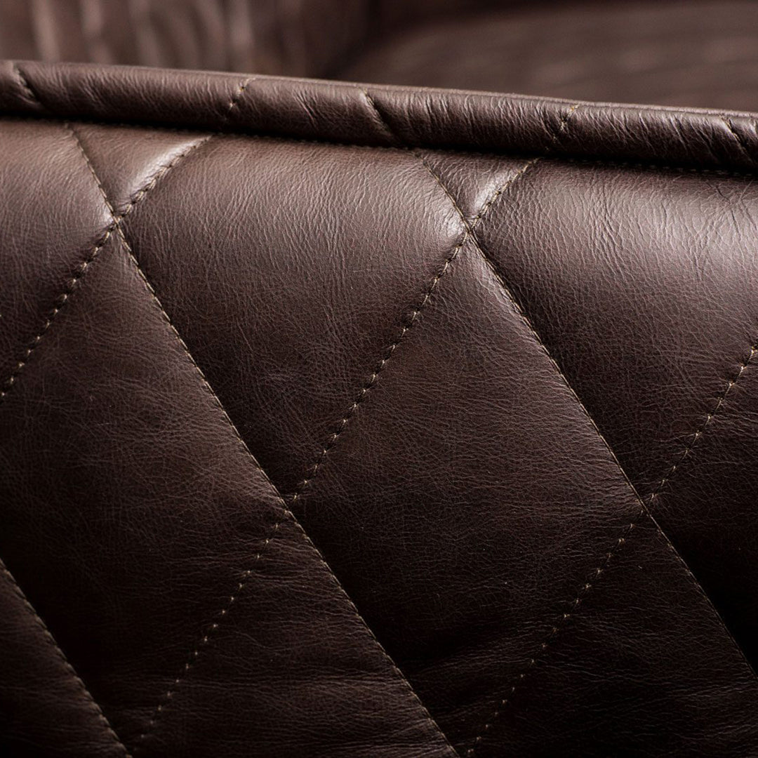 Vintage Genuine Leather 1 Seater Sofa OSMOND Situational