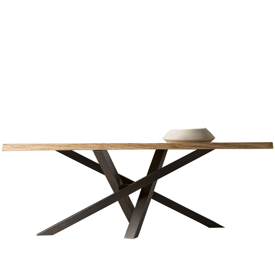 Industrial Pine Wood Dining Table TWIST White Background