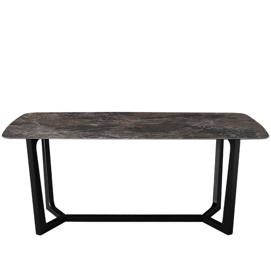 Modern Sintered Stone Dining Table CHELSEA BLACK White Background