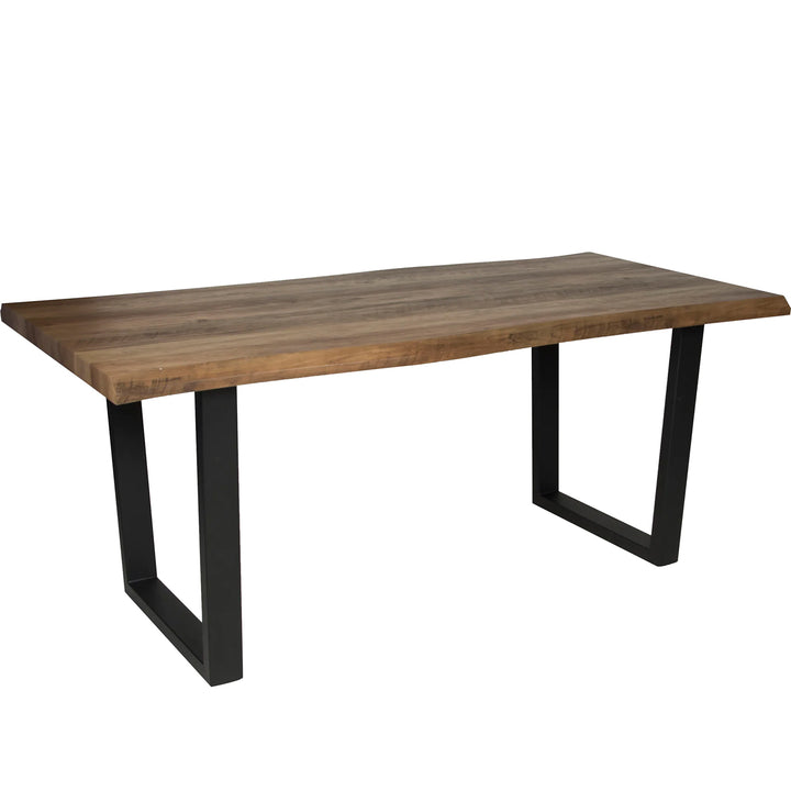 Industrial Wood Dining Table LIVE EDGE Situational